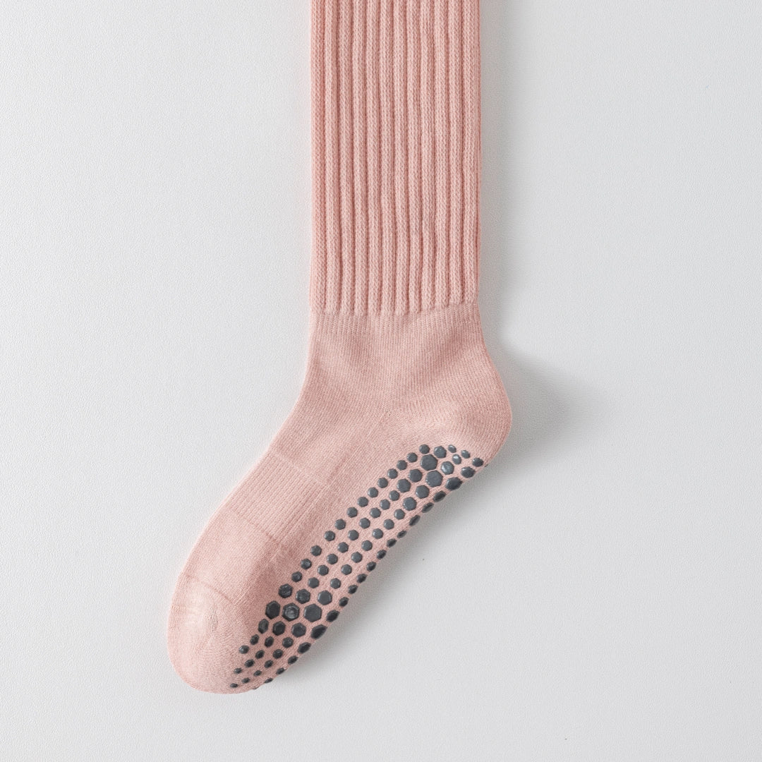 Women's Terry-Lined Pilates 92% Cotton Socks - product photo showing cushioned comfort