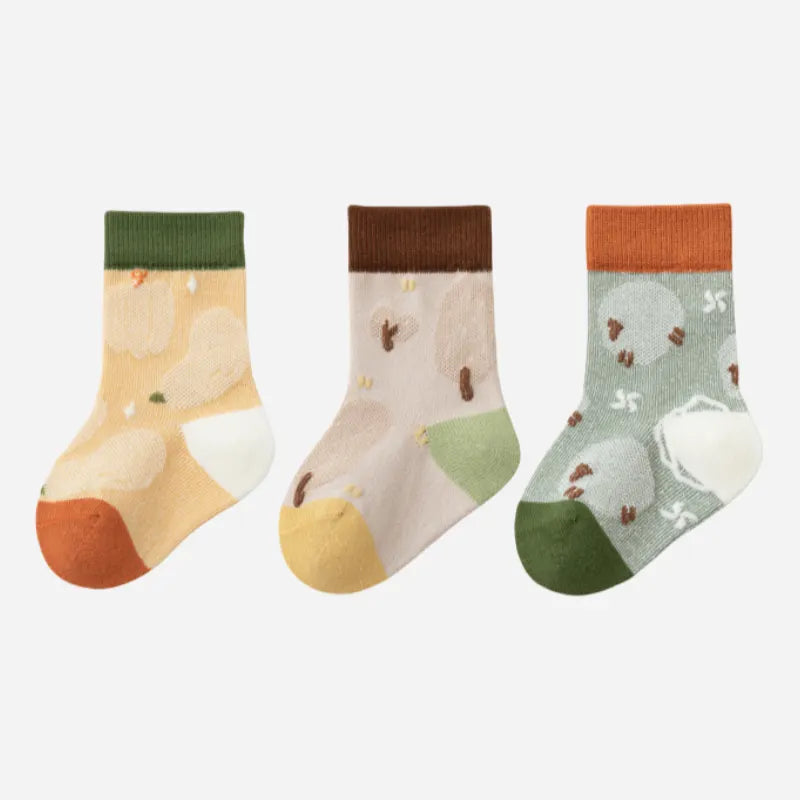 Babies' Forest Fiesta Ankle Socks -3 Pairs
