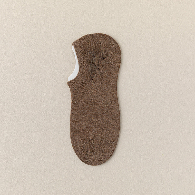Men's 92% Cotton Heather Invisible Socks