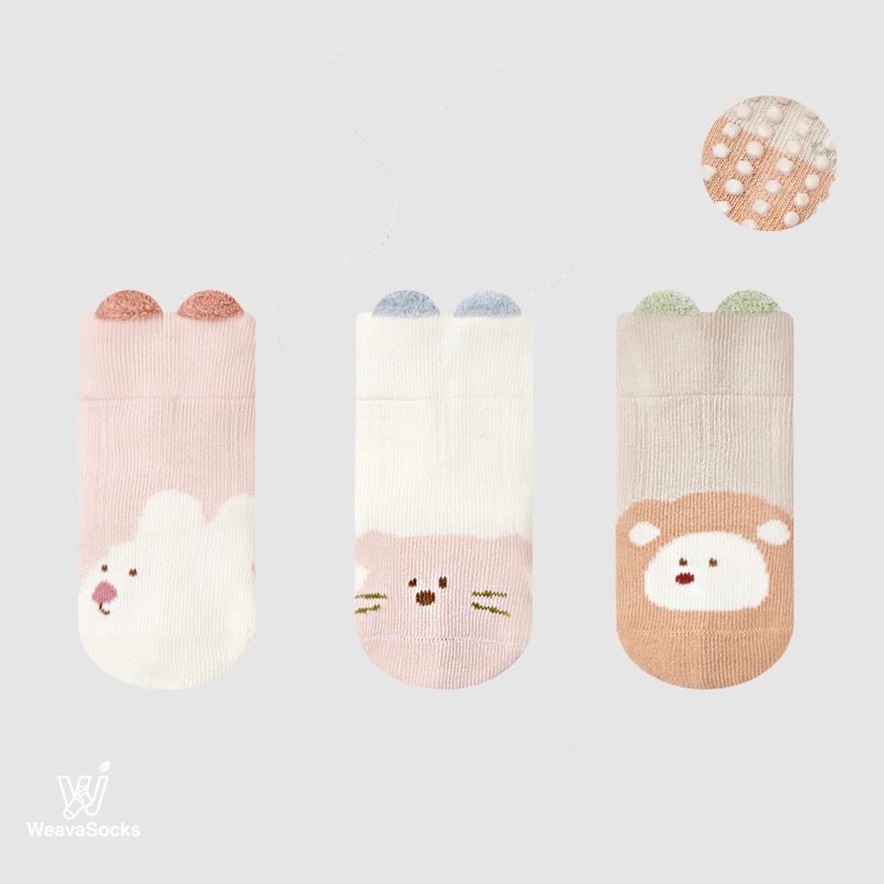 Babies' Non-Slip Socks for New Walkers-3 Pack