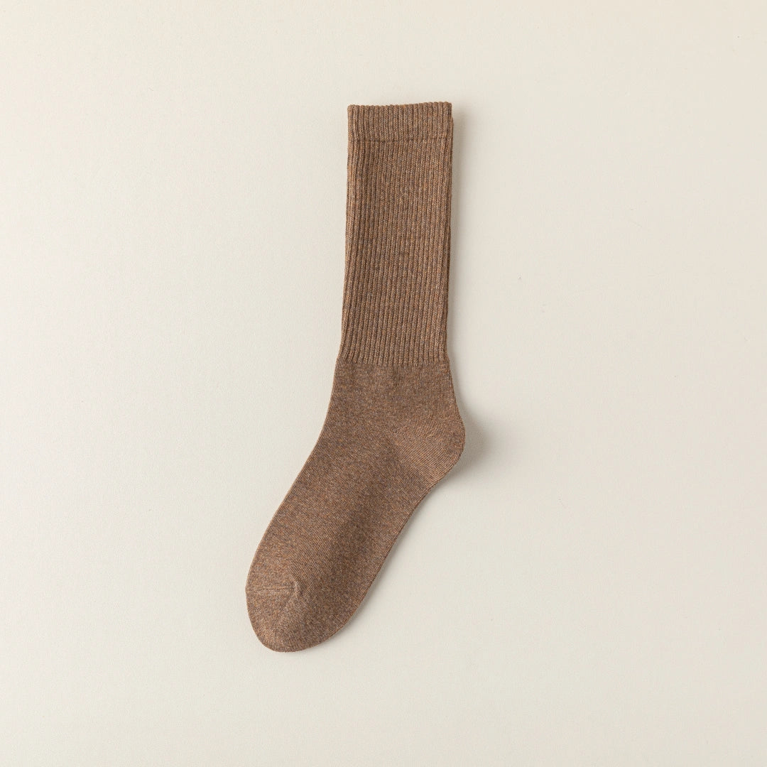Women's 95% Cotton Heathered Long Crew Socks
