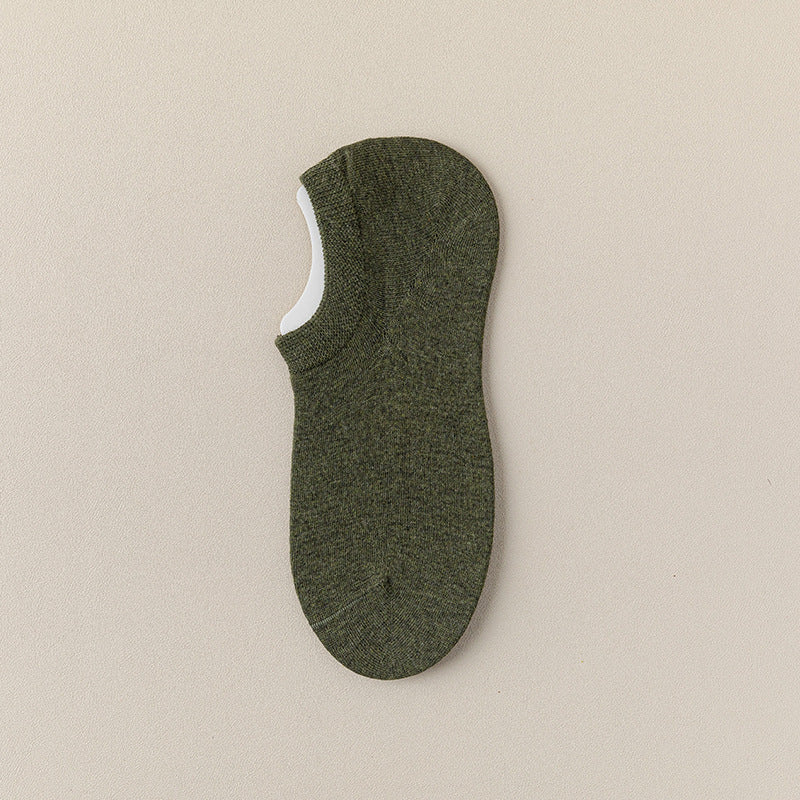 Men's 92% Cotton Heather Invisible Socks