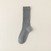 Women's 95% Cotton Heathered Long Crew Socks