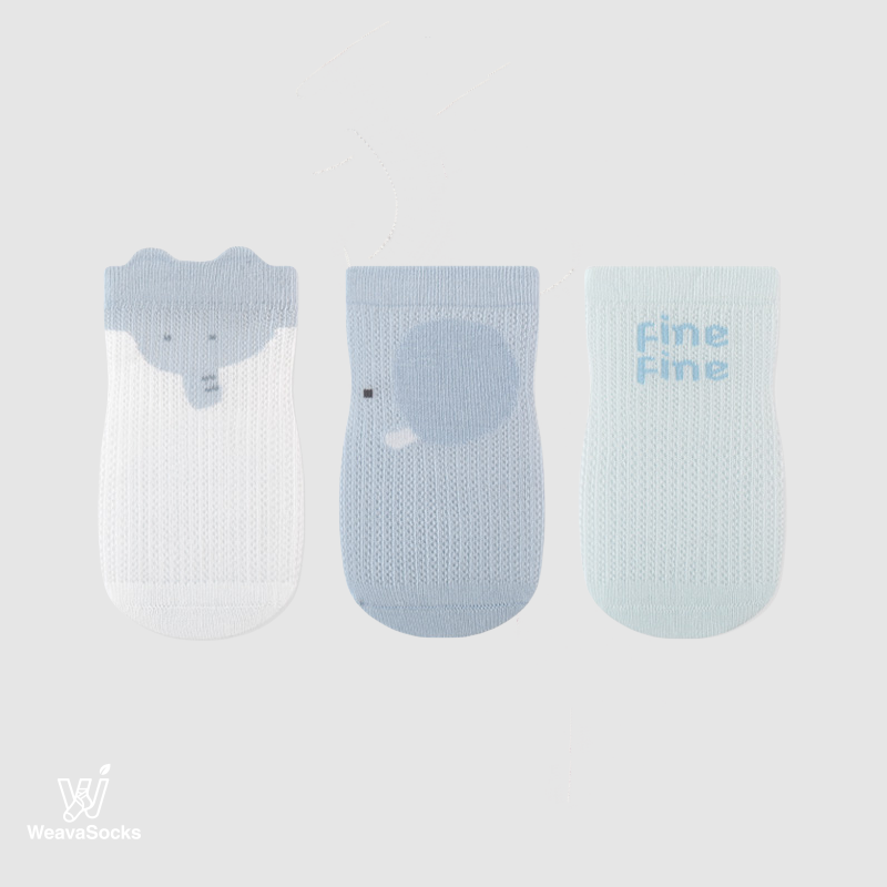 Babies' Mesh Grip Socks-3 Pack