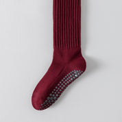 Women's Terry-Lined Pilates 92% Cotton Socks - product photo showing cushioned comfort