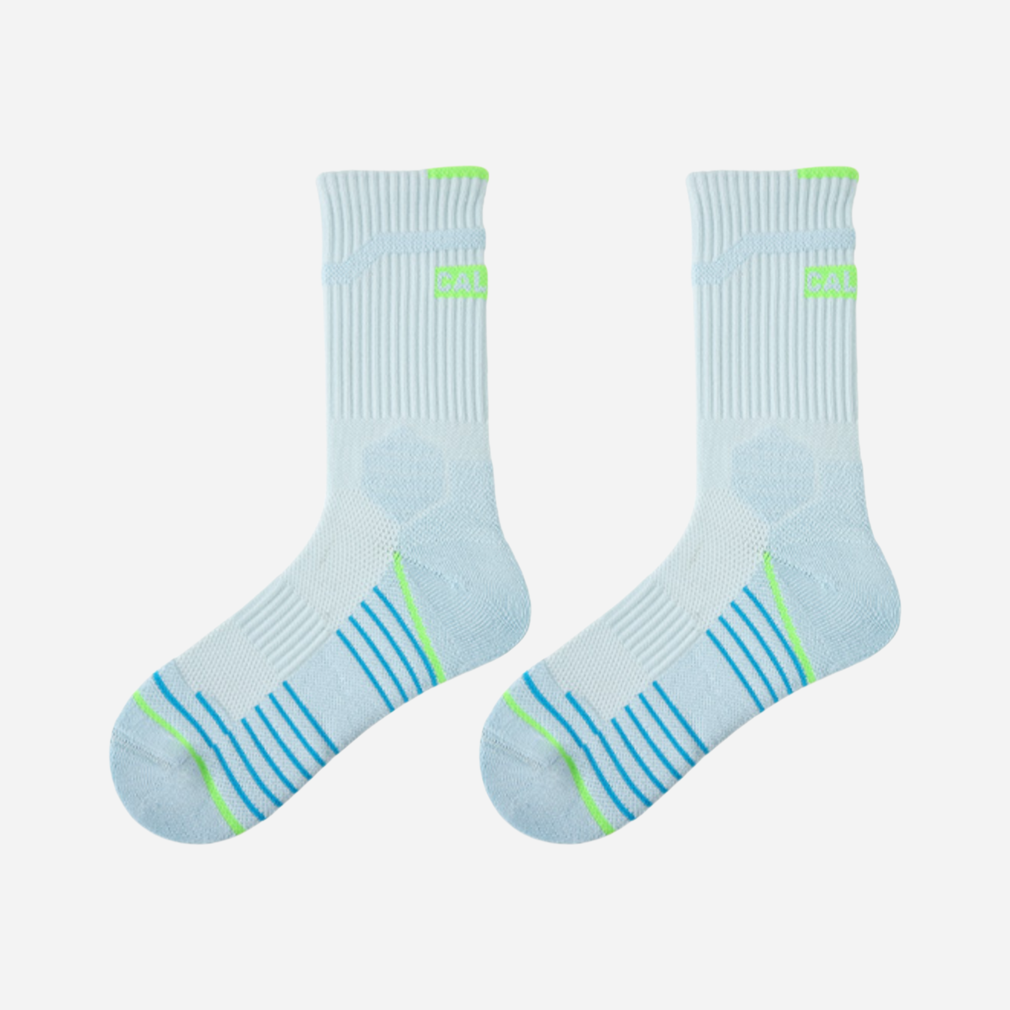 Women's Performance Athletic Crew Socks-Light Blue-1 Pack
