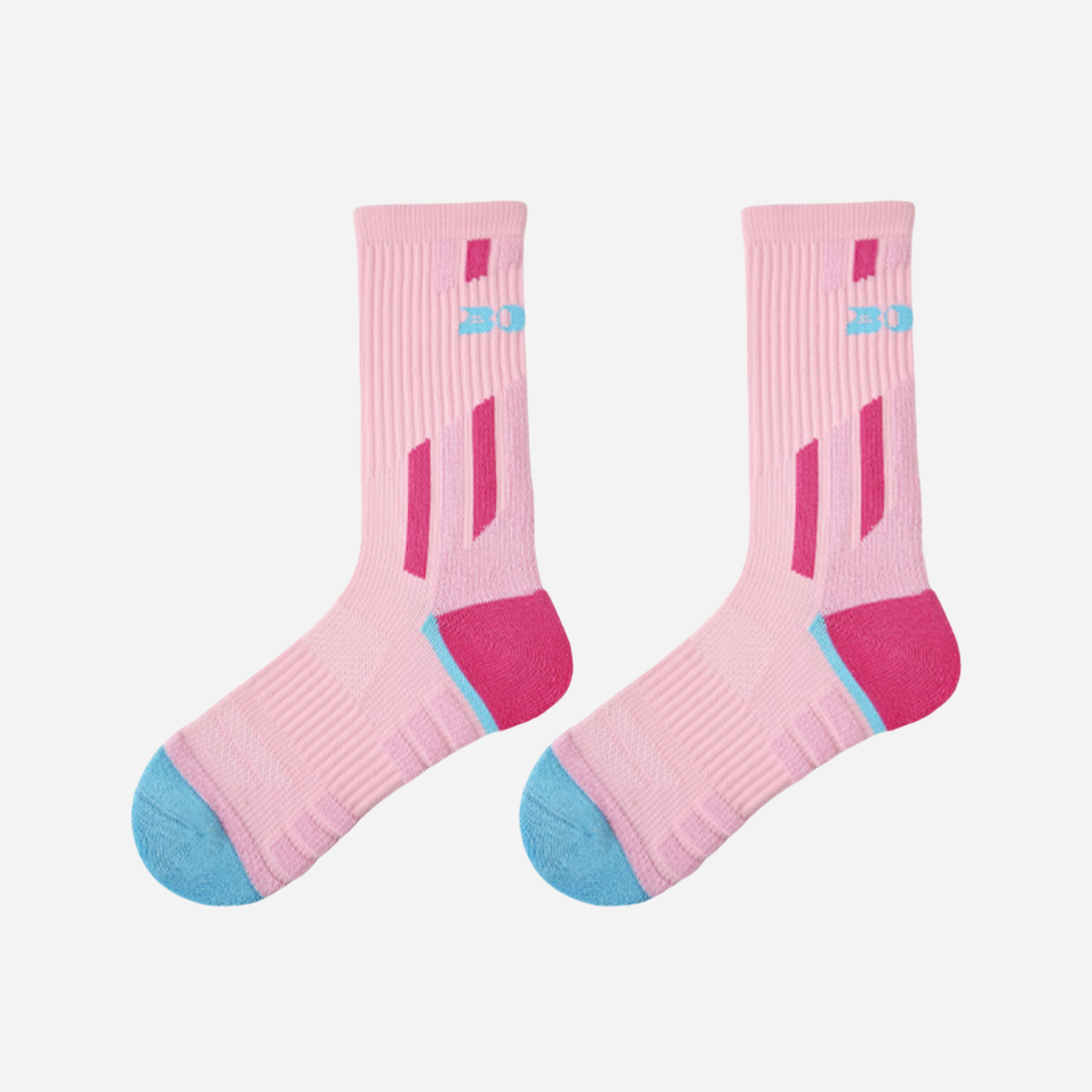Women's Performance Athletic Crew Socks-Pink-1 Pack
