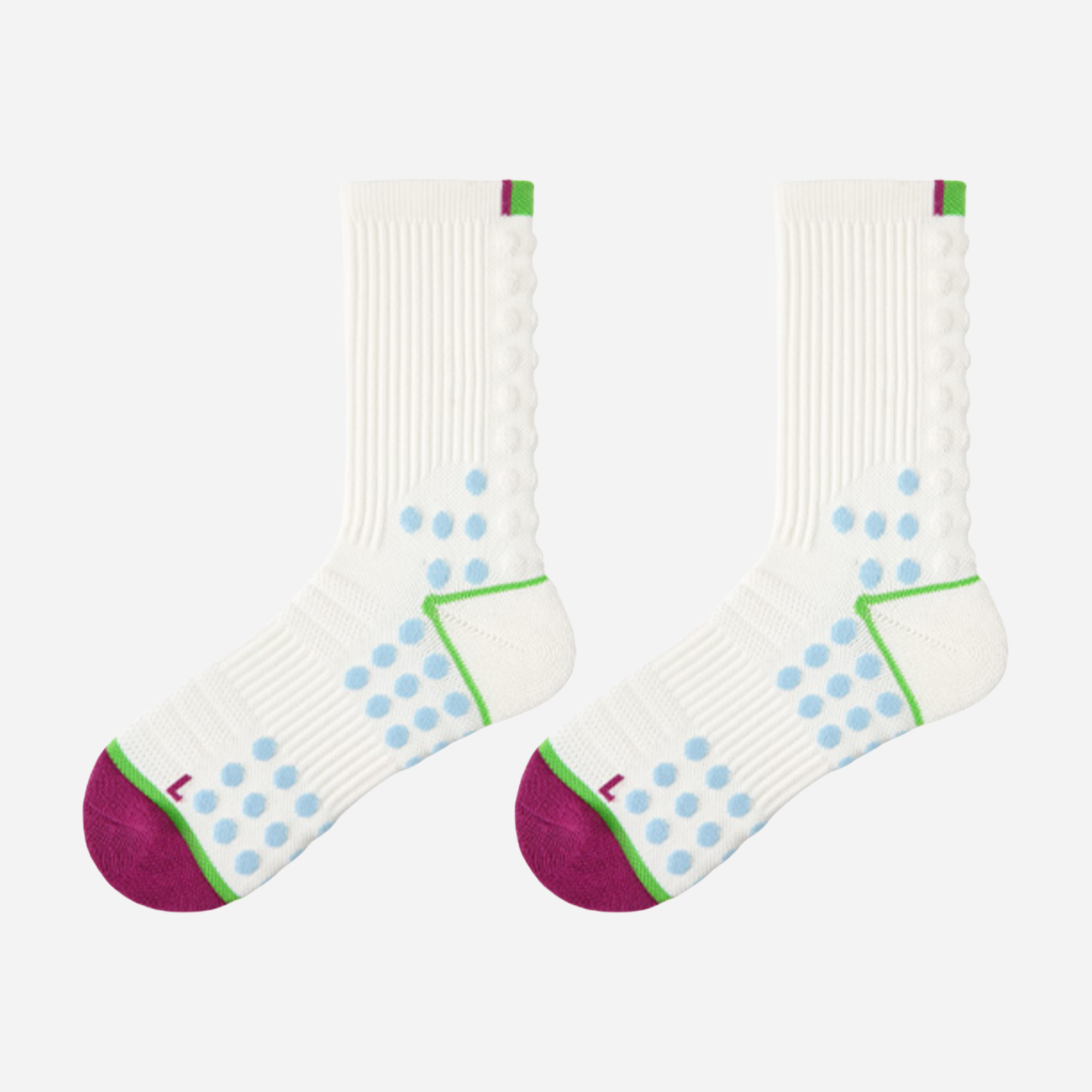 Women's Performance Athletic Crew Socks-White A-1 Pack
