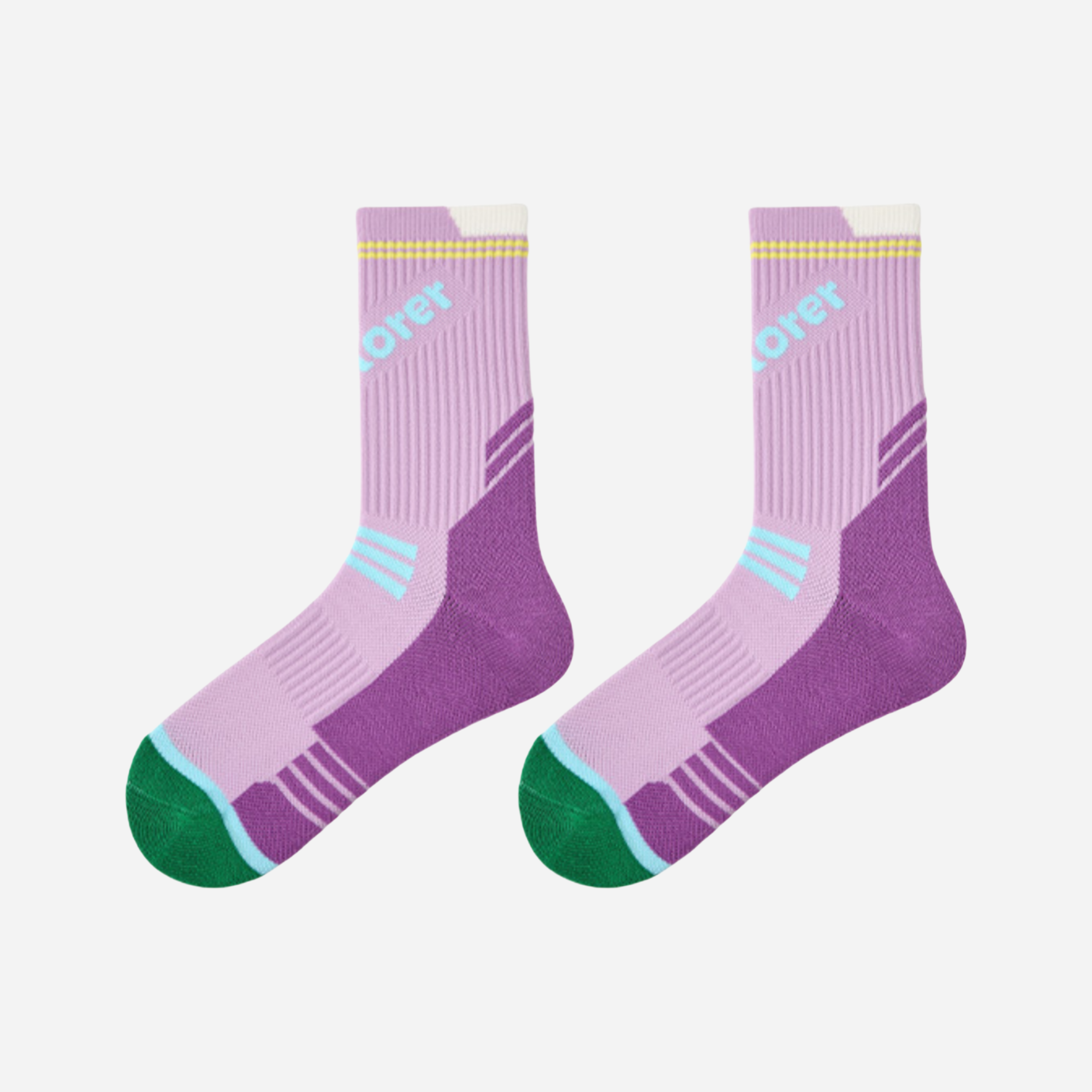 Women's Performance Athletic Crew Socks-Purple-1 Pack