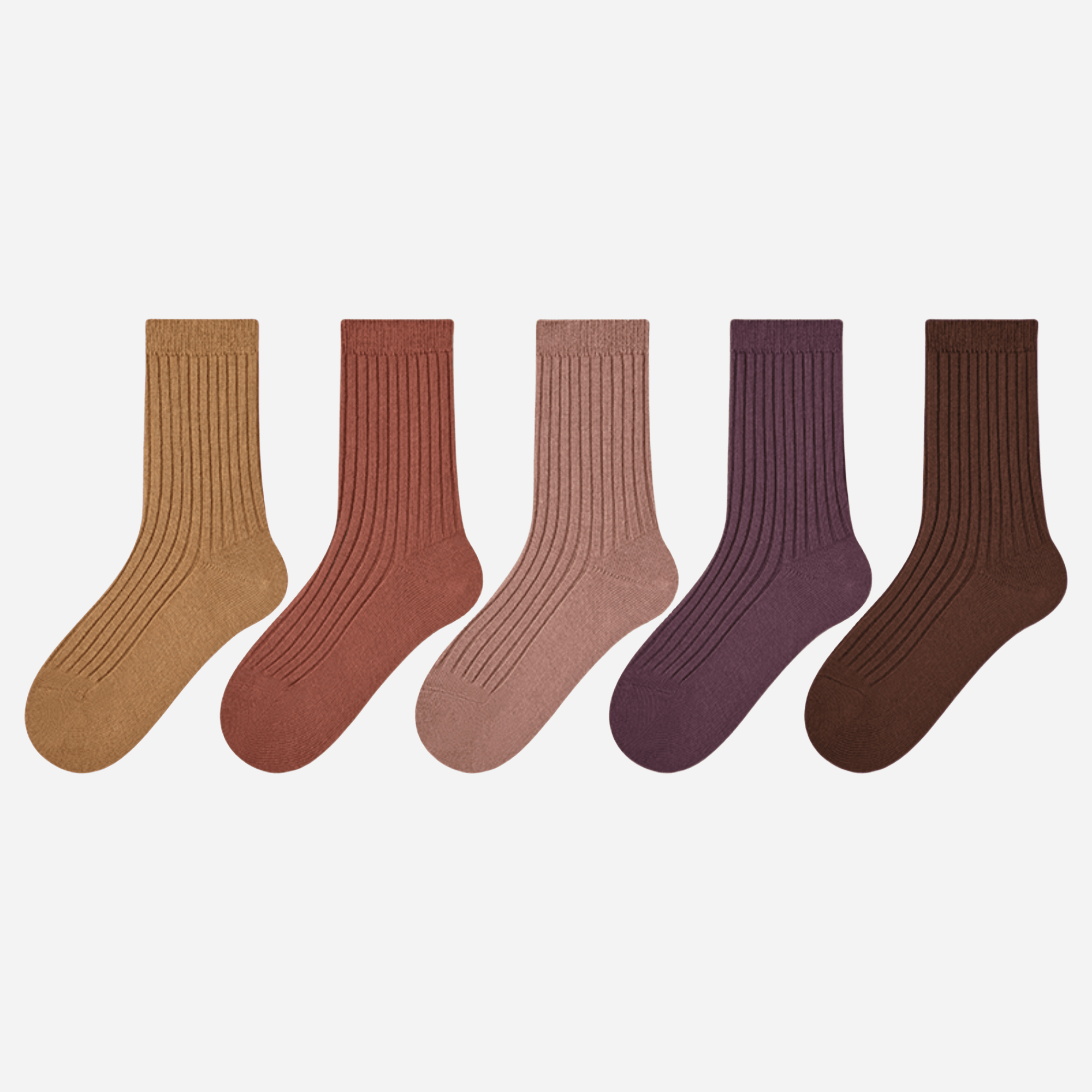 Kid's Classic Solid Color Ribbed Socks C - 5 Pairs - Weavasocks