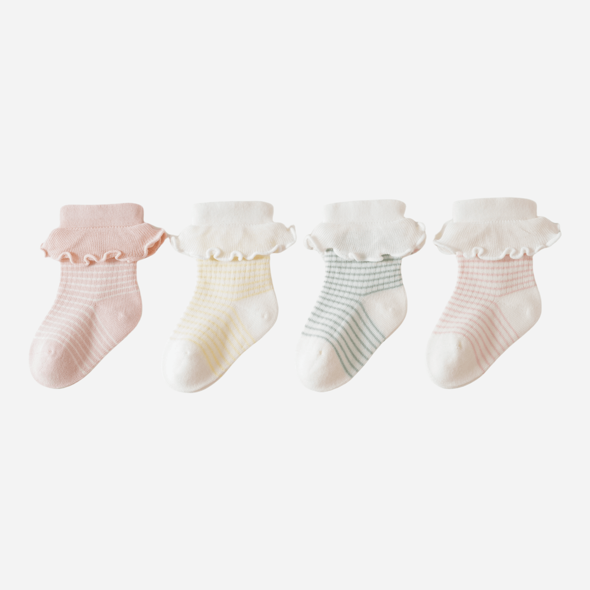Babies' Ruffled Crew Socks-4 Pack - Weavasocks