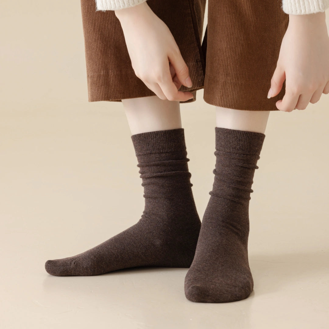 Women's 97% Cotton 6.6" Essential Crew Socks - product photo showing soft cotton comfort