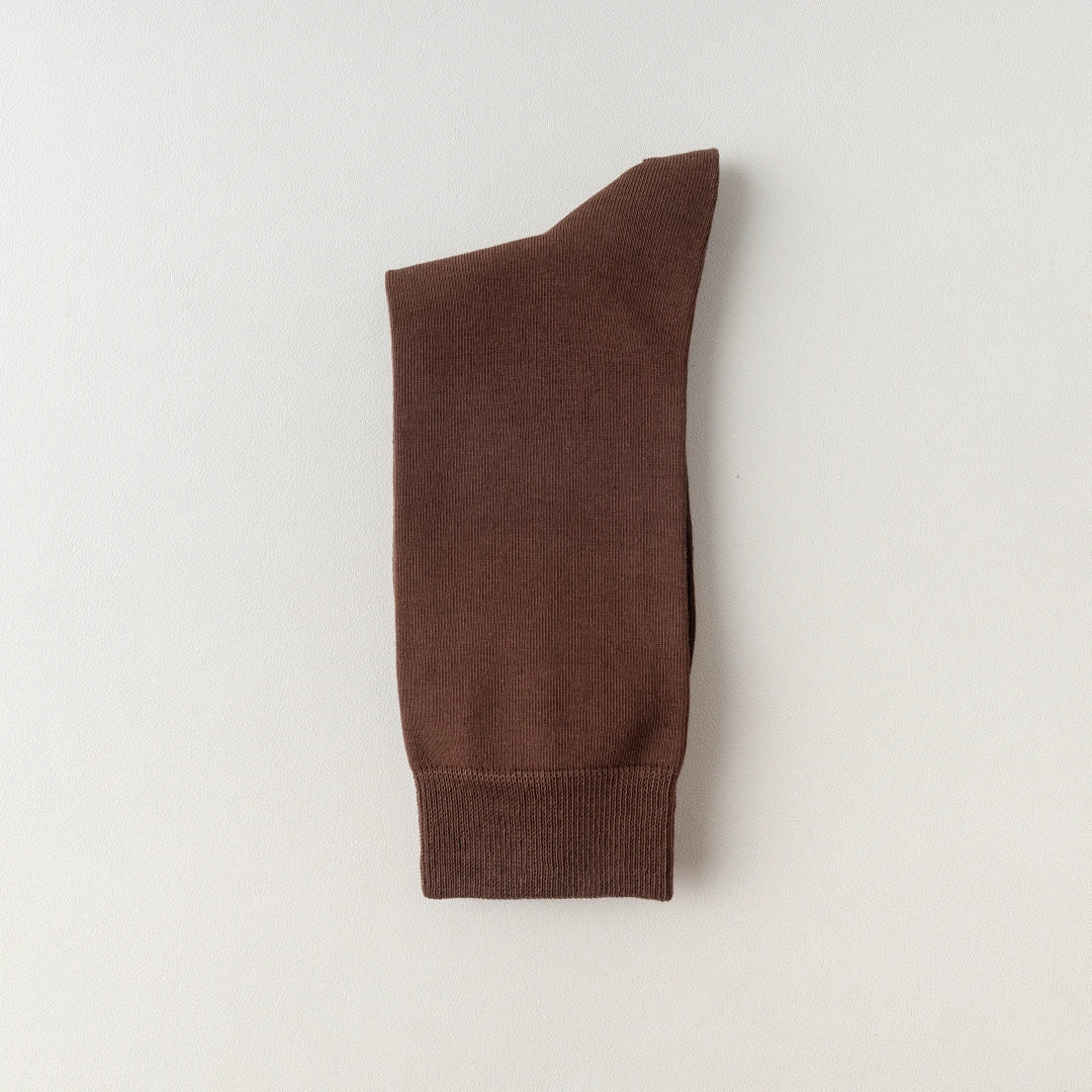 Men's 95% Mercerized Cotton Smooth Crew Socks - product photo showing soft cotton comfort