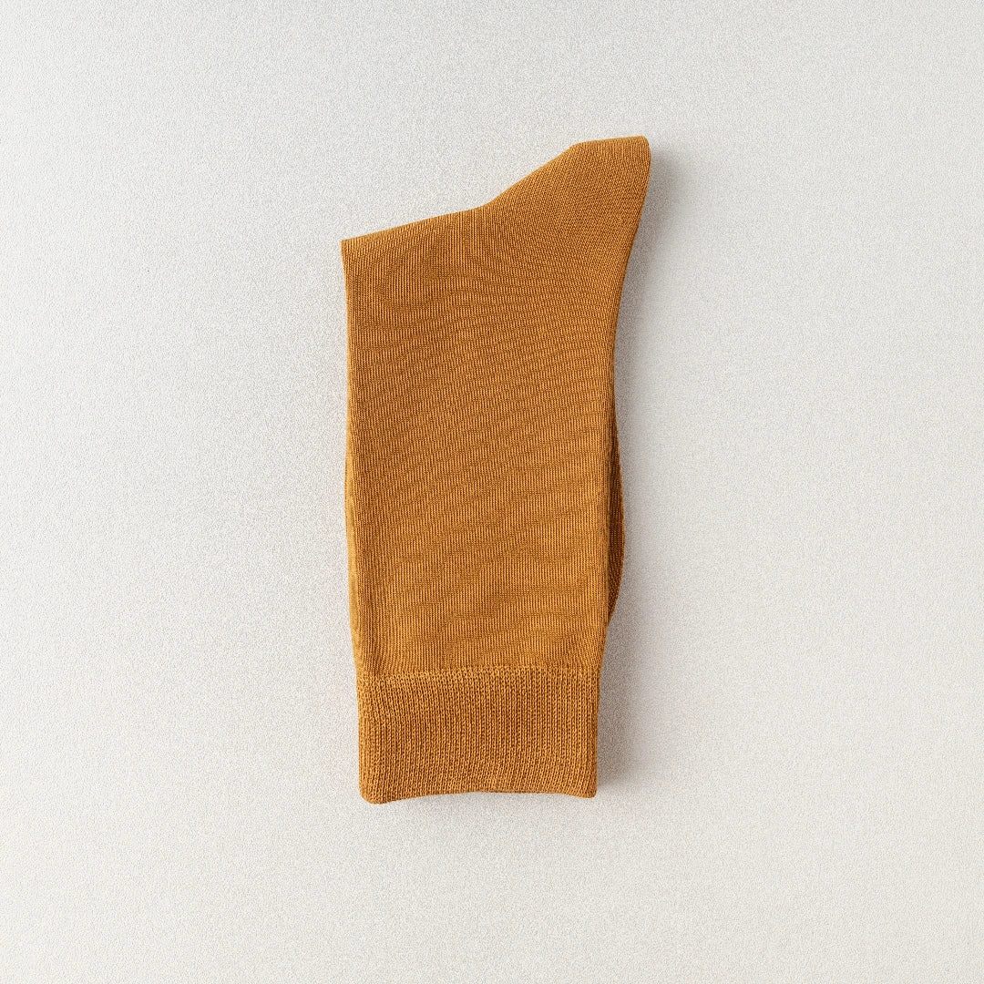 Men's 95% Mercerized Cotton Smooth Crew Socks - product photo showing soft cotton comfort