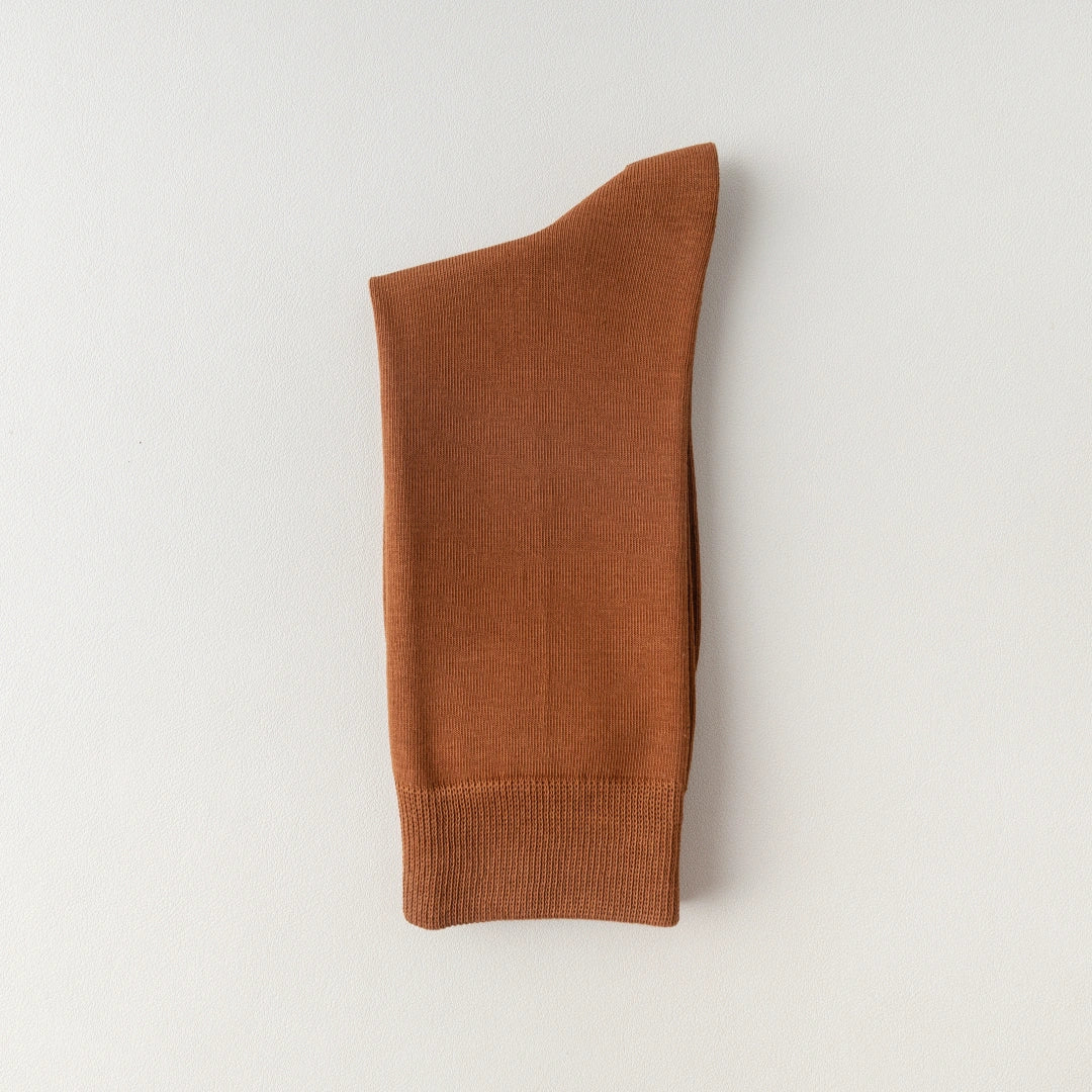 Men's 95% Mercerized Cotton Smooth Crew Socks - product photo showing soft cotton comfort