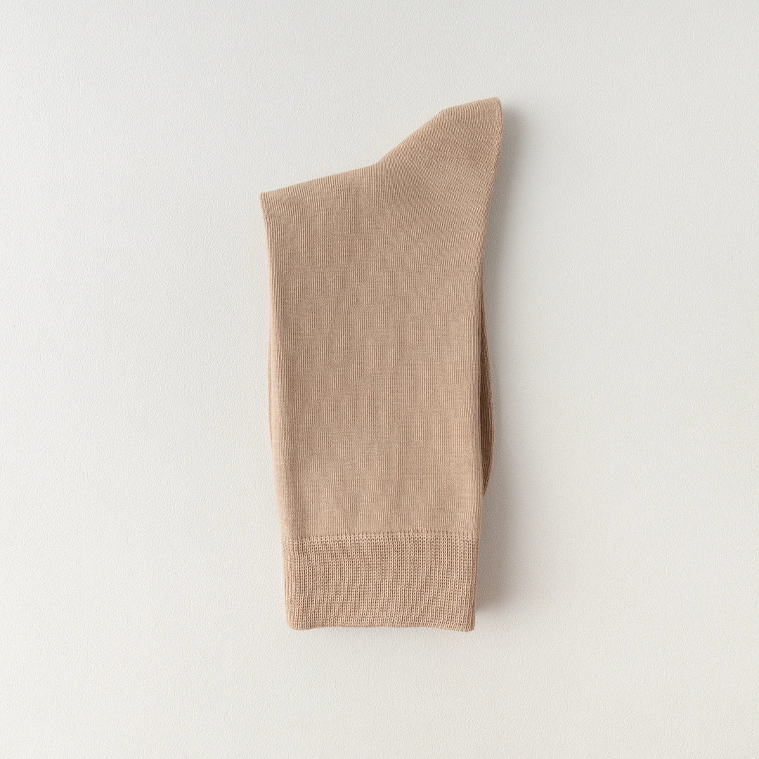 Men's 95% Mercerized Cotton Smooth Crew Socks - product photo showing soft cotton comfort
