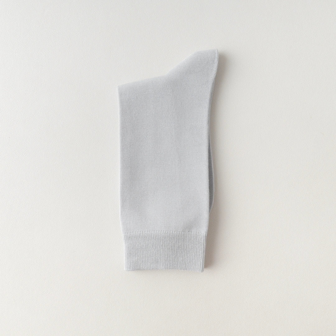 Men's 95% Mercerized Cotton Smooth Crew Socks - product photo showing soft cotton comfort