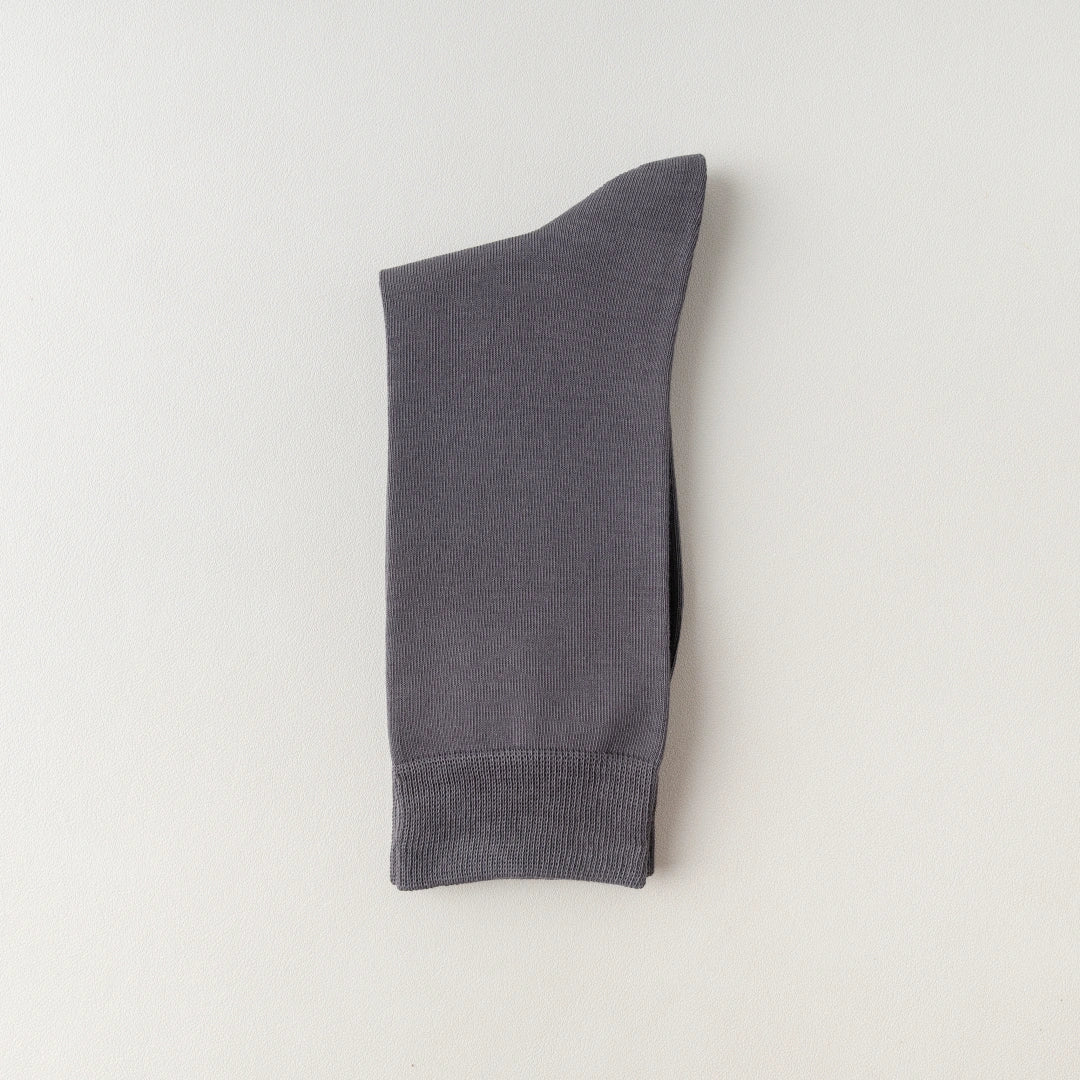 Men's 95% Mercerized Cotton Smooth Crew Socks - product photo showing soft cotton comfort