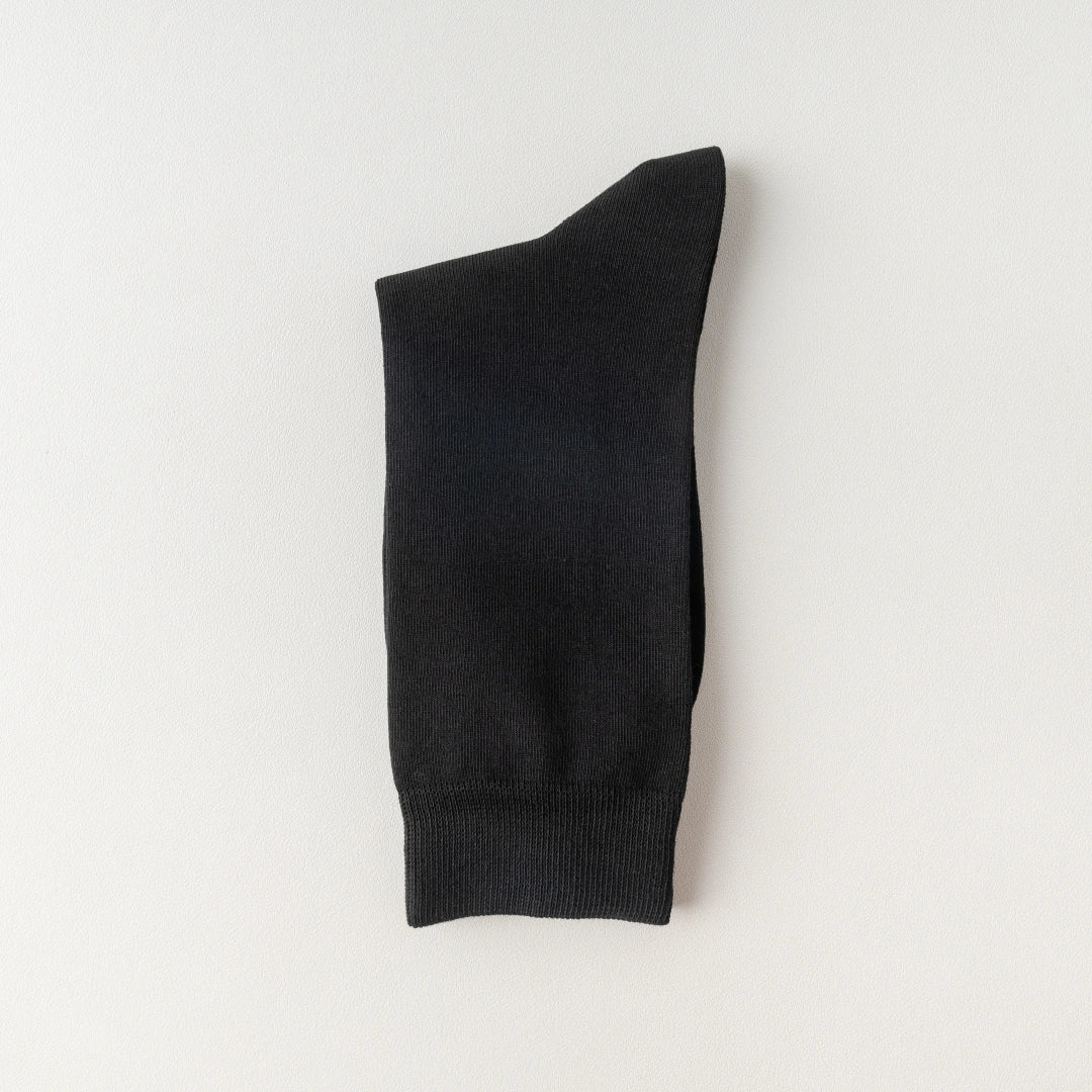 Men's 95% Mercerized Cotton Smooth Crew Socks - product photo showing soft cotton comfort