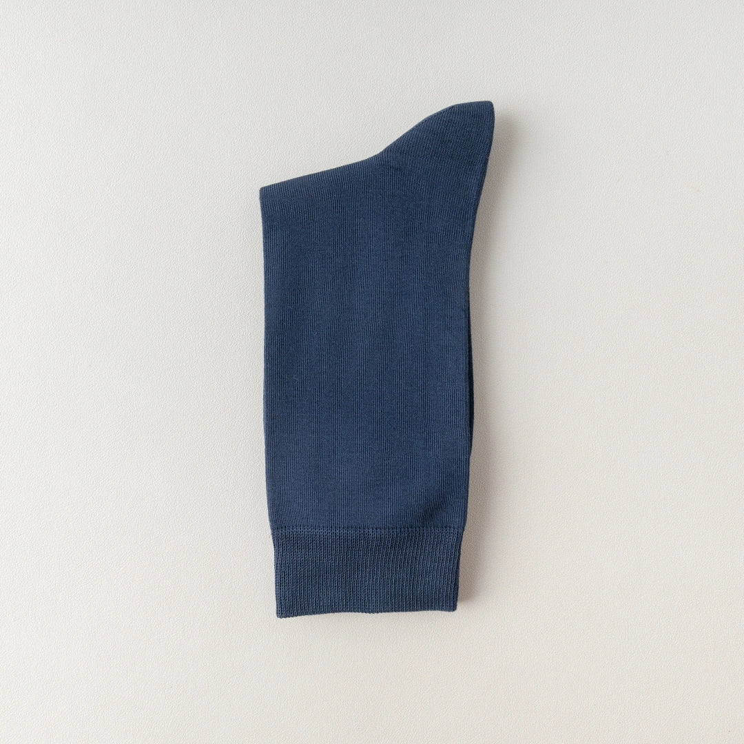 Men's 95% Mercerized Cotton Smooth Crew Socks - product photo showing soft cotton comfort