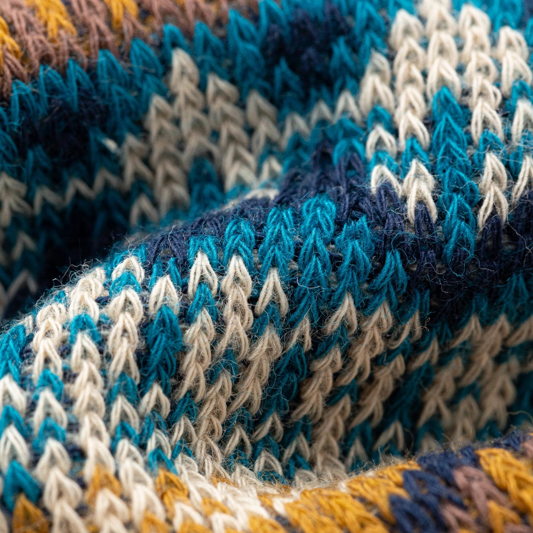 Men's Vintage Fair Isle Textured Wool Blend Ankle Socks
