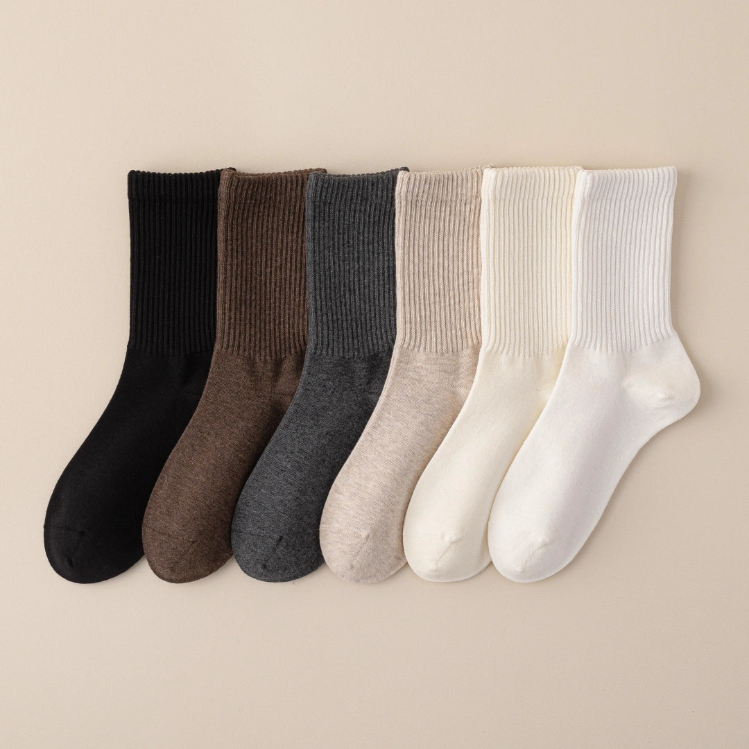 Women's Dual-Knit Cotton-Faced Merino Wool-Lined Thermal Crew Socks