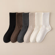 Women's Dual-Knit Cotton-Faced Merino Wool-Lined Thermal Crew Socks