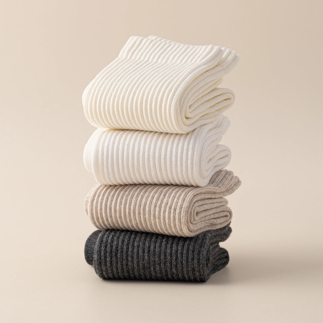 Women's Dual-Knit Cotton-Faced Wool-Lined Thermal Crew Socks