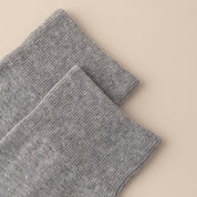 Men's Dual-Layer Cotton Exterior & Merino Wool Lined Ribbed Crew Socks