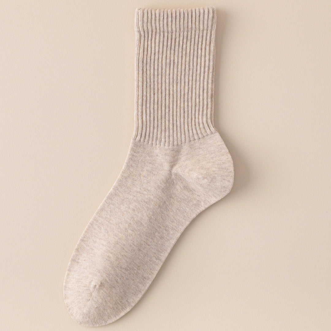 Men's Dual-Knit Cotton-Faced Merino Wool-Lined Thermal Crew Socks