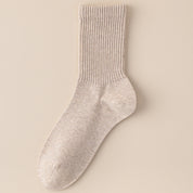 Men's Dual-Knit Cotton-Faced Merino Wool-Lined Thermal Crew Socks
