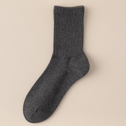 Men's Dual-Knit Cotton-Faced Merino Wool-Lined Thermal Crew Socks