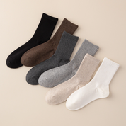 Men's Dual-Knit Cotton-Faced Merino Wool-Lined Thermal Crew Socks