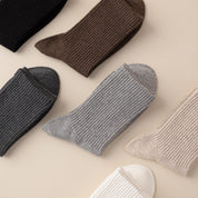 Men's Dual-Knit Cotton-Faced Merino Wool-Lined Thermal Crew Socks