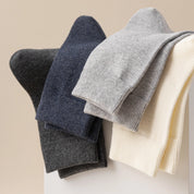 Men's TENCEL™ & Merino Wool Blend 5.5" Ribbed Crew Socks