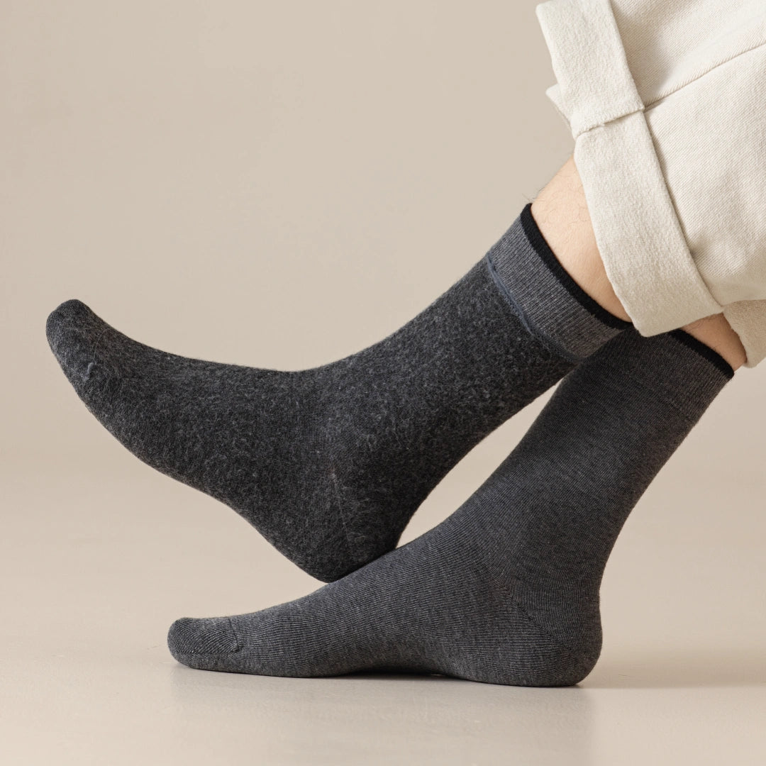 Men's Brushed Cashmere Blend 7.2" Crew Socks