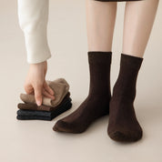 Women's 98% Cotton Fine-Ribbed Quarter Socks