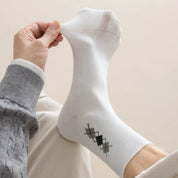Men's 98% Premium Combed Cotton Classic Argyle Crew Socks