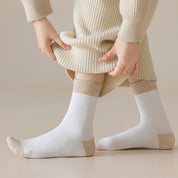Women's 98% Cotton 5.5" Color-Block Full Terry Crew Socks