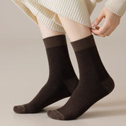 Women's 98% Cotton 5.5" Color-Block Full Terry Crew Socks