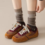 Women's Combed Cotton Blend 7.1" Textured Knit Multi-Pattern Crew Socks