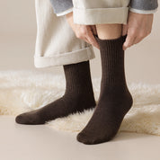 Men's Dual-Knit Cotton-Faced Worsted Wool-Lined Thermal Crew Socks