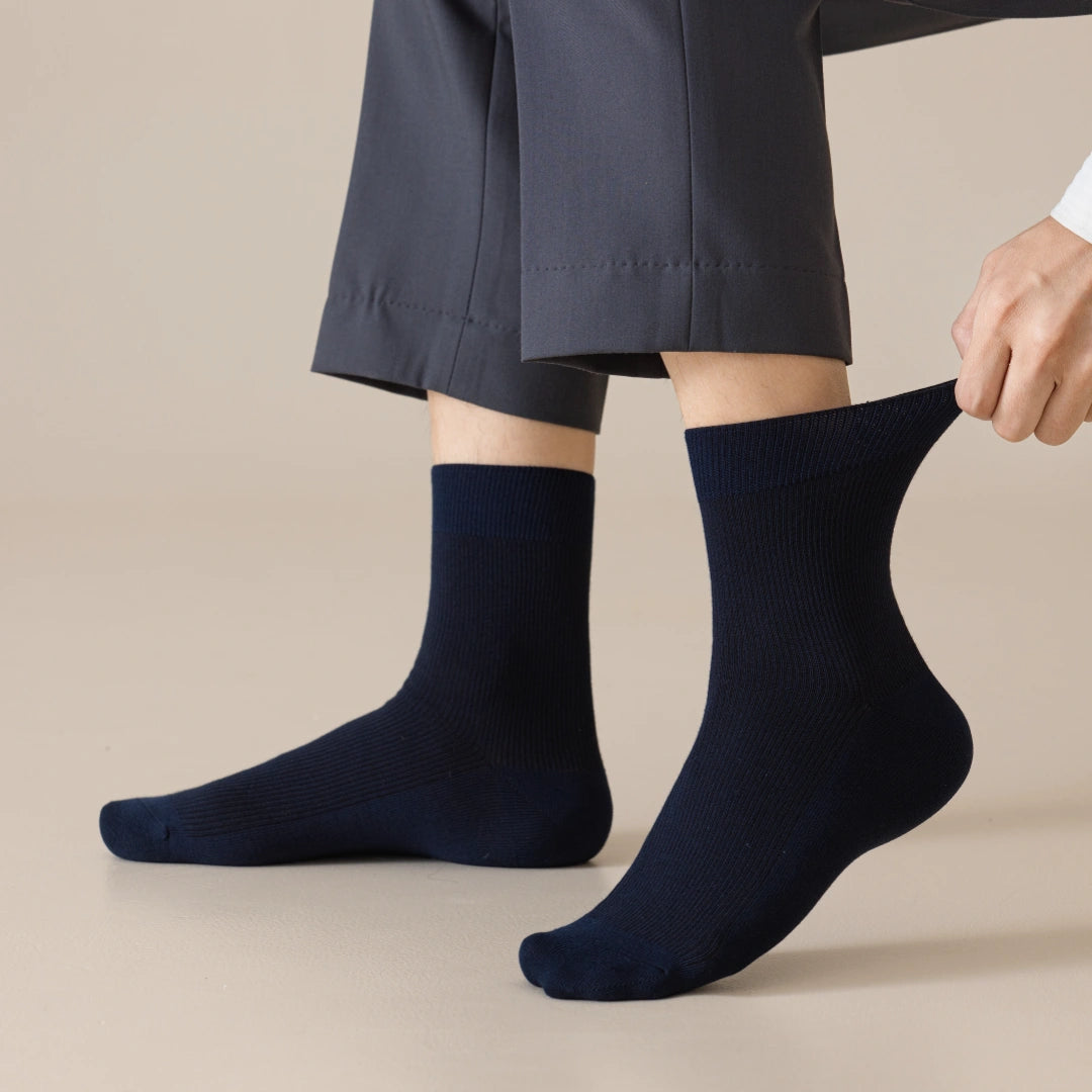 Men's 99% Supima® Cotton Fine-Ribbed Crew Socks