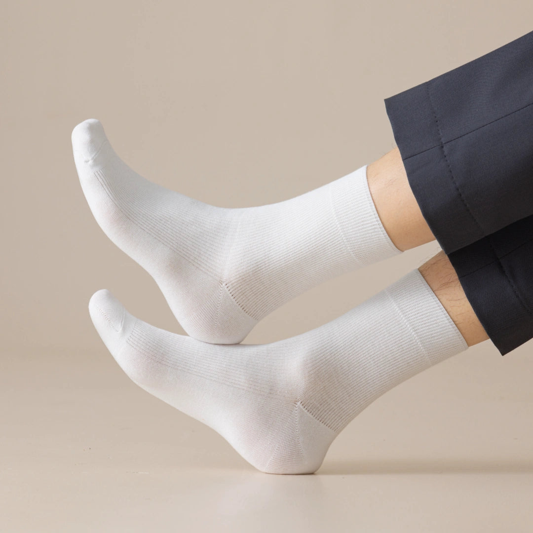 Men's 99% Supima® Cotton Fine-Ribbed Crew Socks