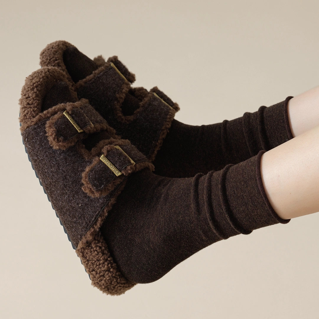 Women's TENCEL™ & Merino Wool Blend 6.3" Rolled Cuff Crew Socks