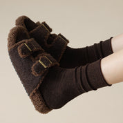 Women's TENCEL™ & Merino Wool Blend 6.3" Rolled Cuff Crew Socks