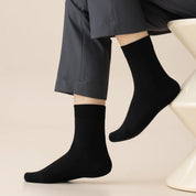 Men's 98% Cotton Fine-Ribbed Quarter Socks