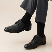Men's 98% Cotton Fine-Ribbed Quarter Socks