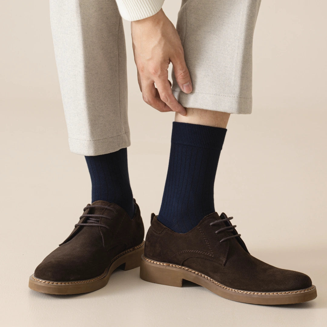 Men's 99% Supima® Cotton Wide-Ribbed Crew Socks