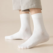 Men's 99% Supima® Cotton Wide-Ribbed Crew Socks